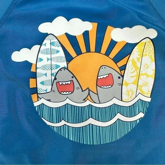 UV Skinz 2 Pc Swimsuit  Blue / Shark Size 5 - Picture 3 of 16